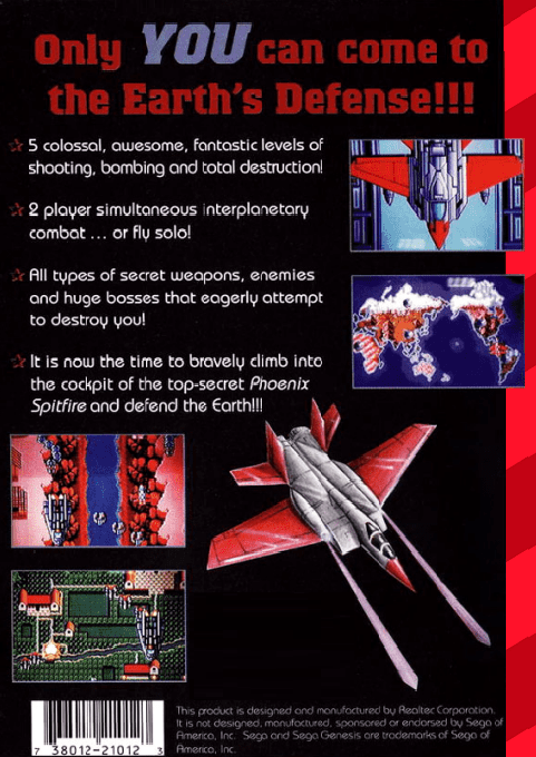 Earth Defense (Homebrew) — Box back